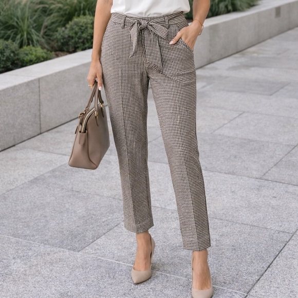 RW&CO. Pants - RW&CO Gingham Tie-Waist Pants – Size 6